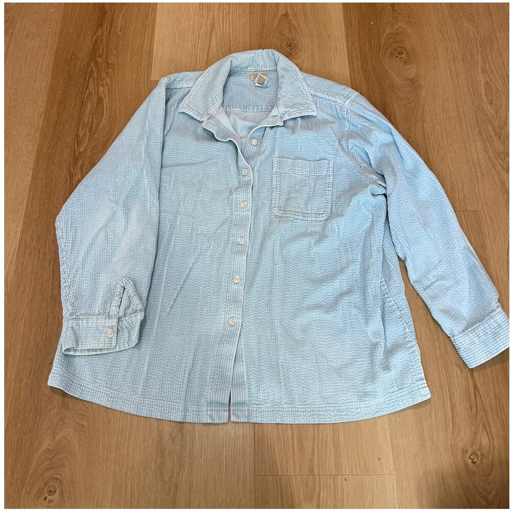 Light Blue Vintage LL Bean Corduroy Shirt sz XL